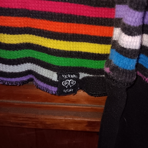 VS Rare htf Rainbow Striped Long Sleeve Tee - Picture 4 of 4